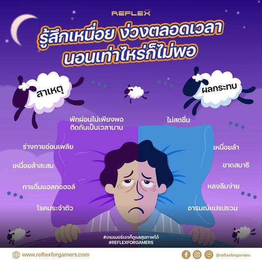 ทำไมรู้สึกเหนื่อย ง่วงตลอดเวลา นอนเท่าไหร่ก็ไม่พอ😴